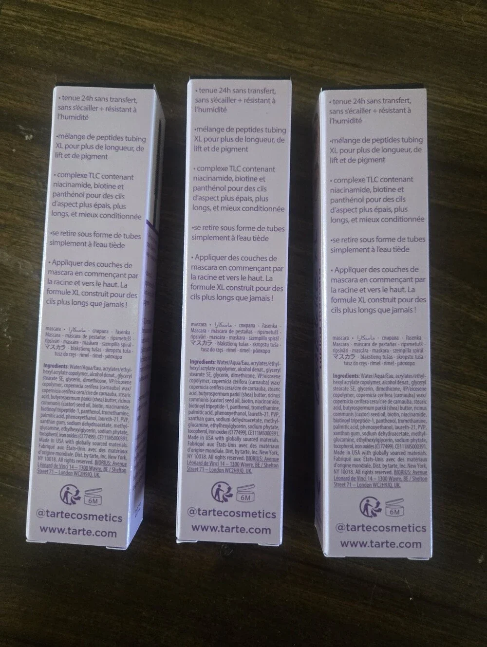 3 Tubes Tarte tartelette XL Tubing Mascara